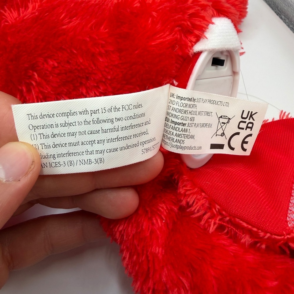 Sesame Street Tickle Me Elmo Plush Red Shaggy Stuffed Animal Toy Just Play 2024 - Picture 6 of 7